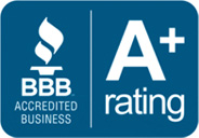 BBB accredited business, A+ rating
